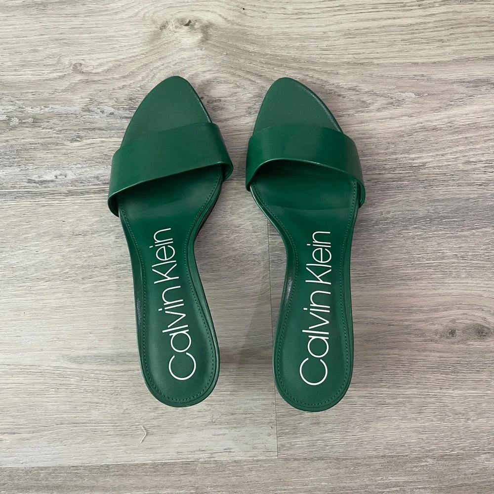 Calvin Klein Emerald Slide Sandals—Never Worn NWOT! - Picture 5 of 6